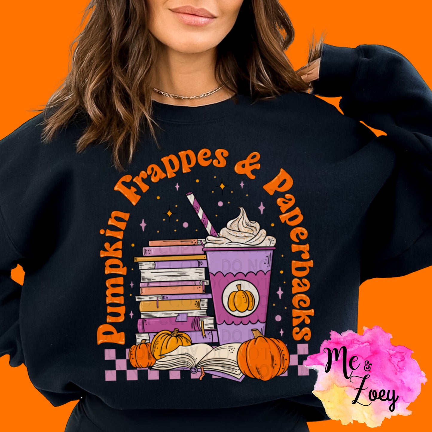 Pumpkin frapps & Paperbacks Graphic sweatshirt - MeAndZoey
