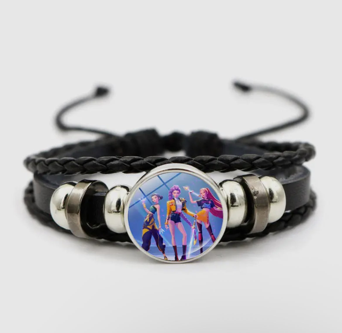 K-Pop Braided Leather Bracelet