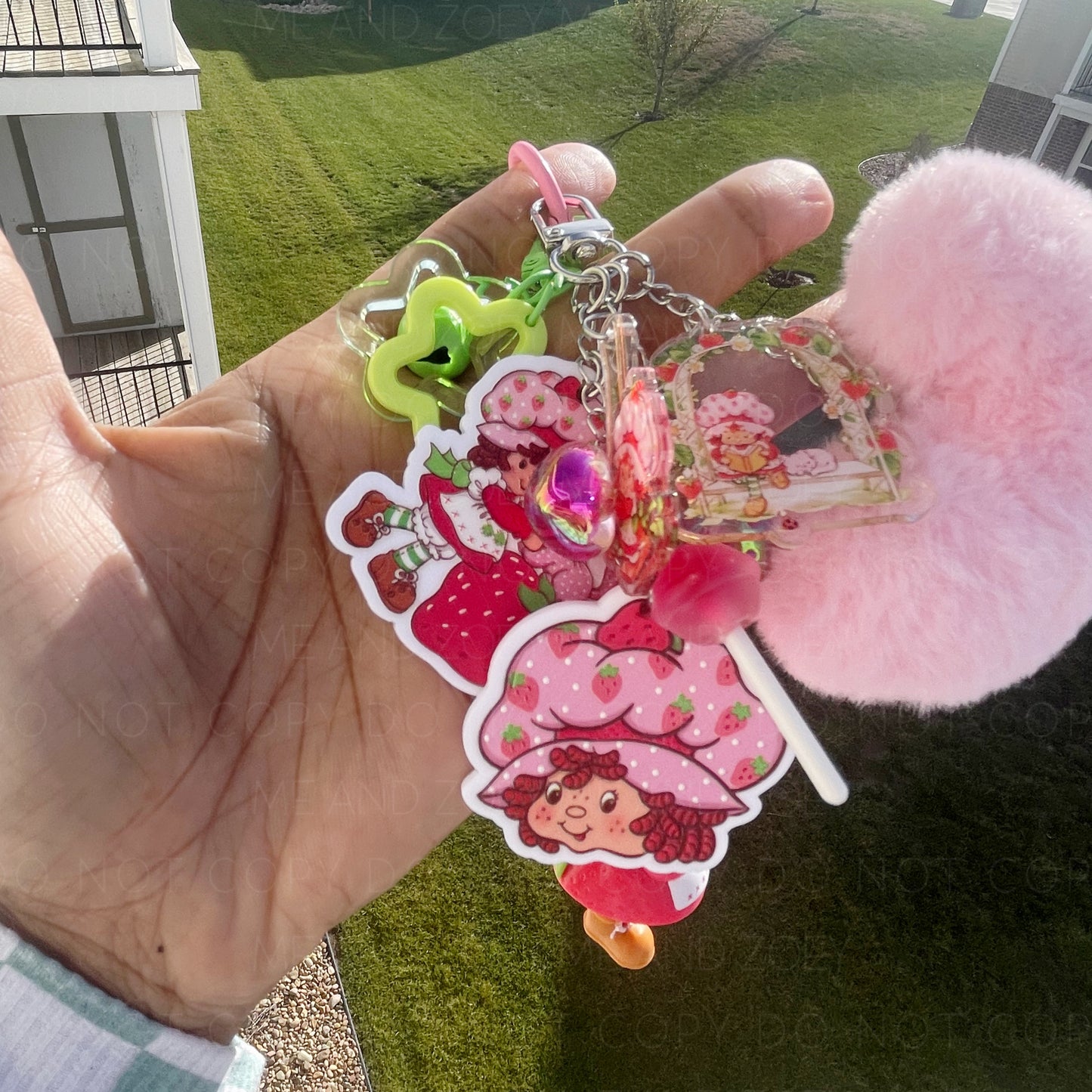Strawberry Girl Keychain | Fun Keychain Accessories - MeAndZoey