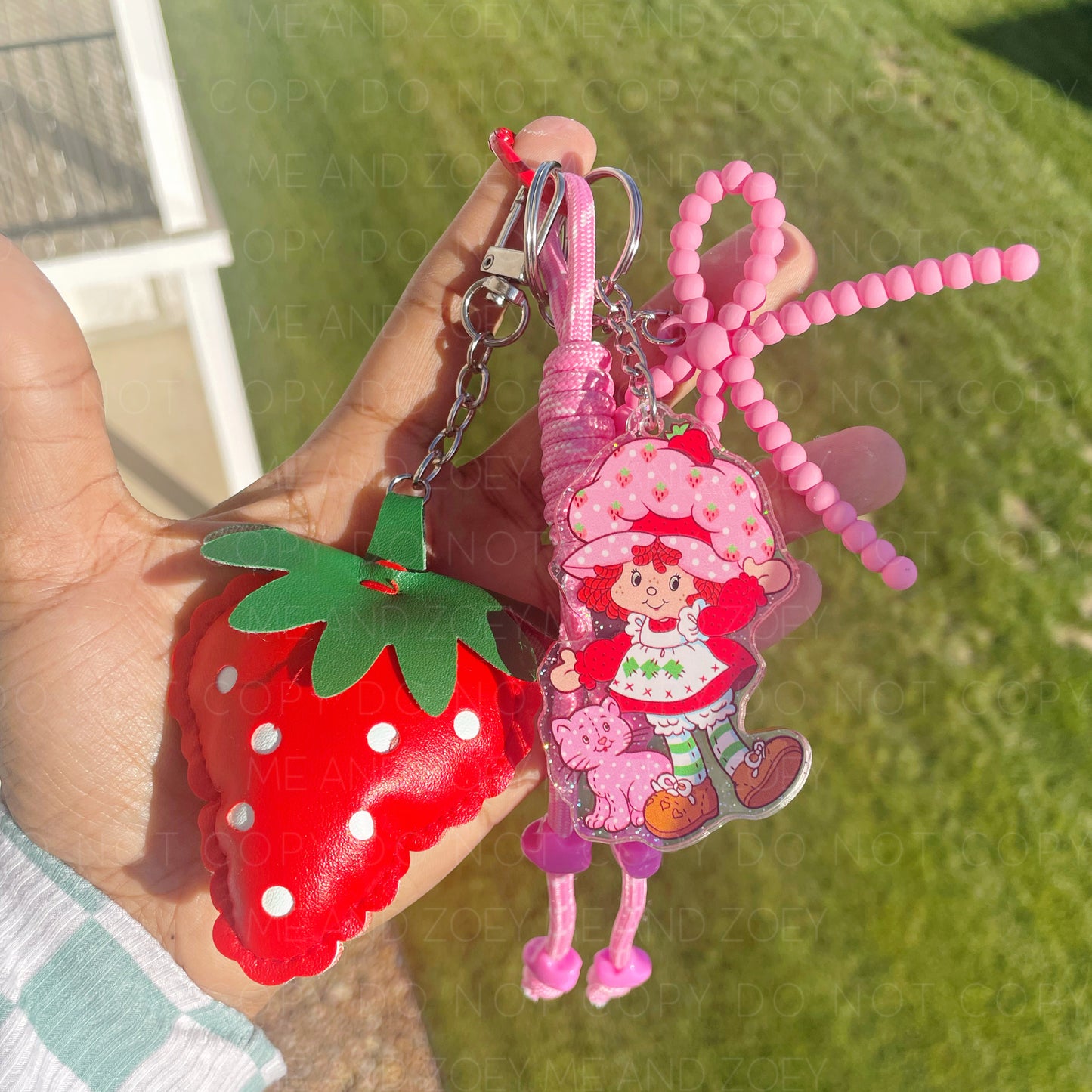 Strawberry Retro Keychain