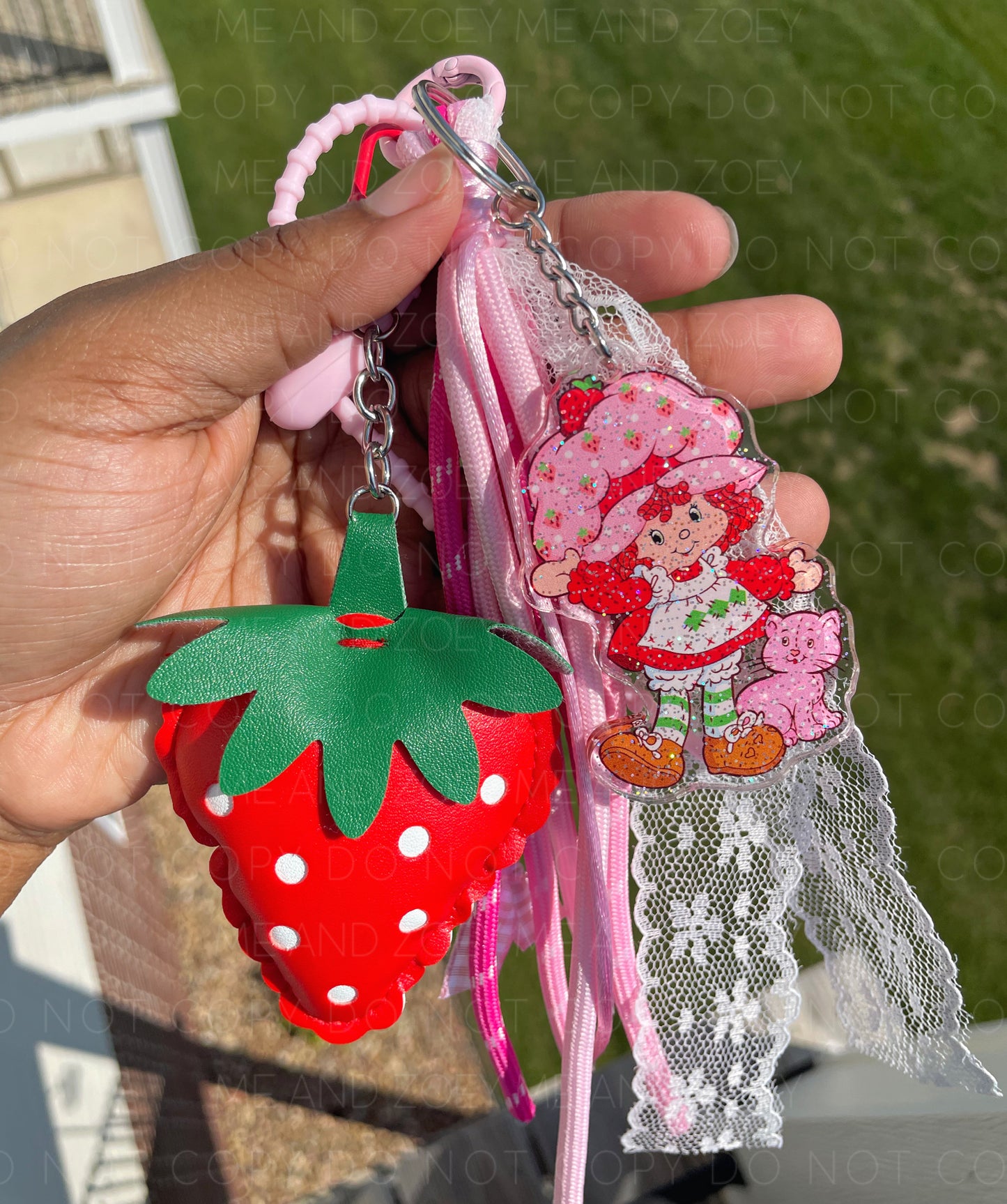 Strawberry Retro Keychain