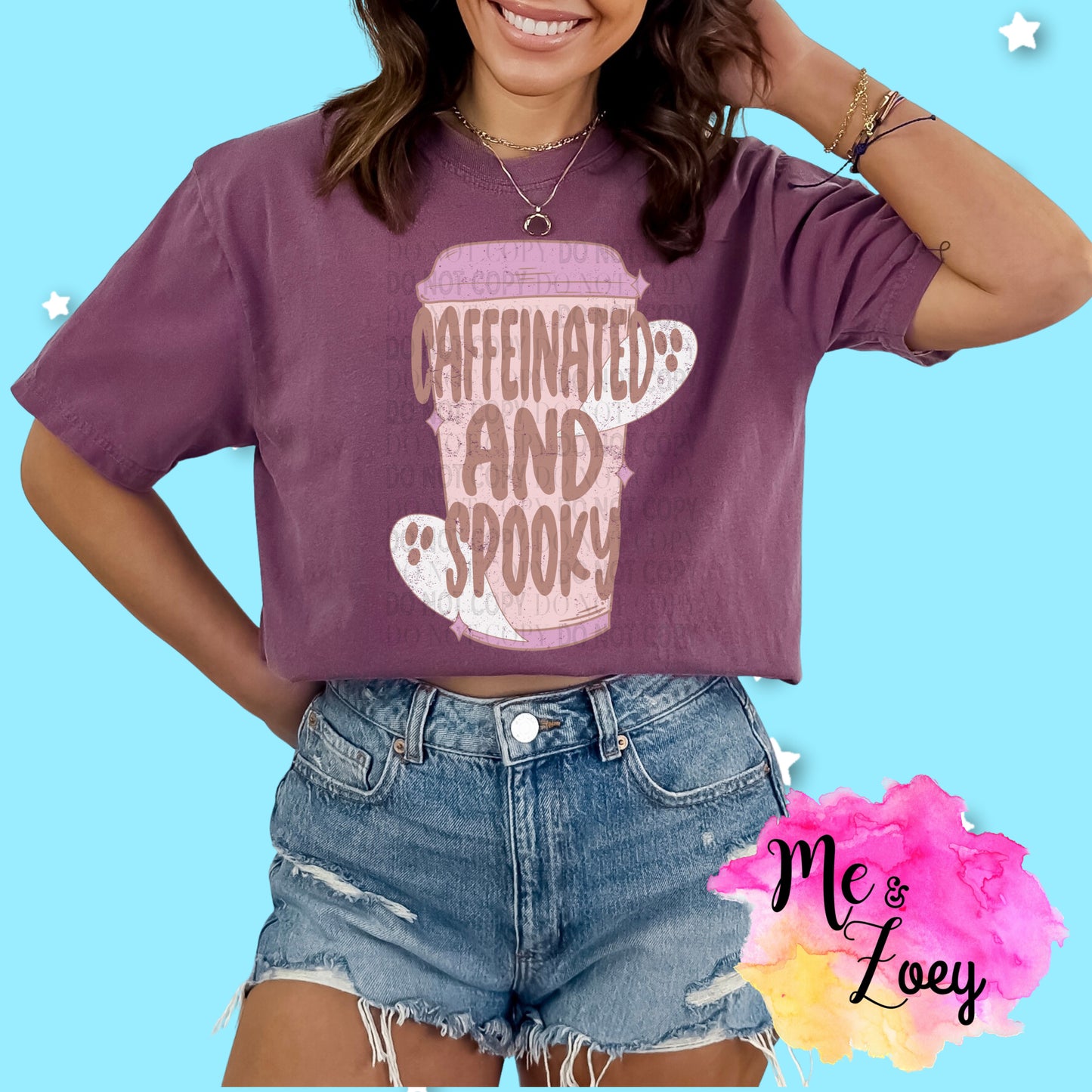 Caffeinated And Spooky Graphic Tee - MeAndZoey