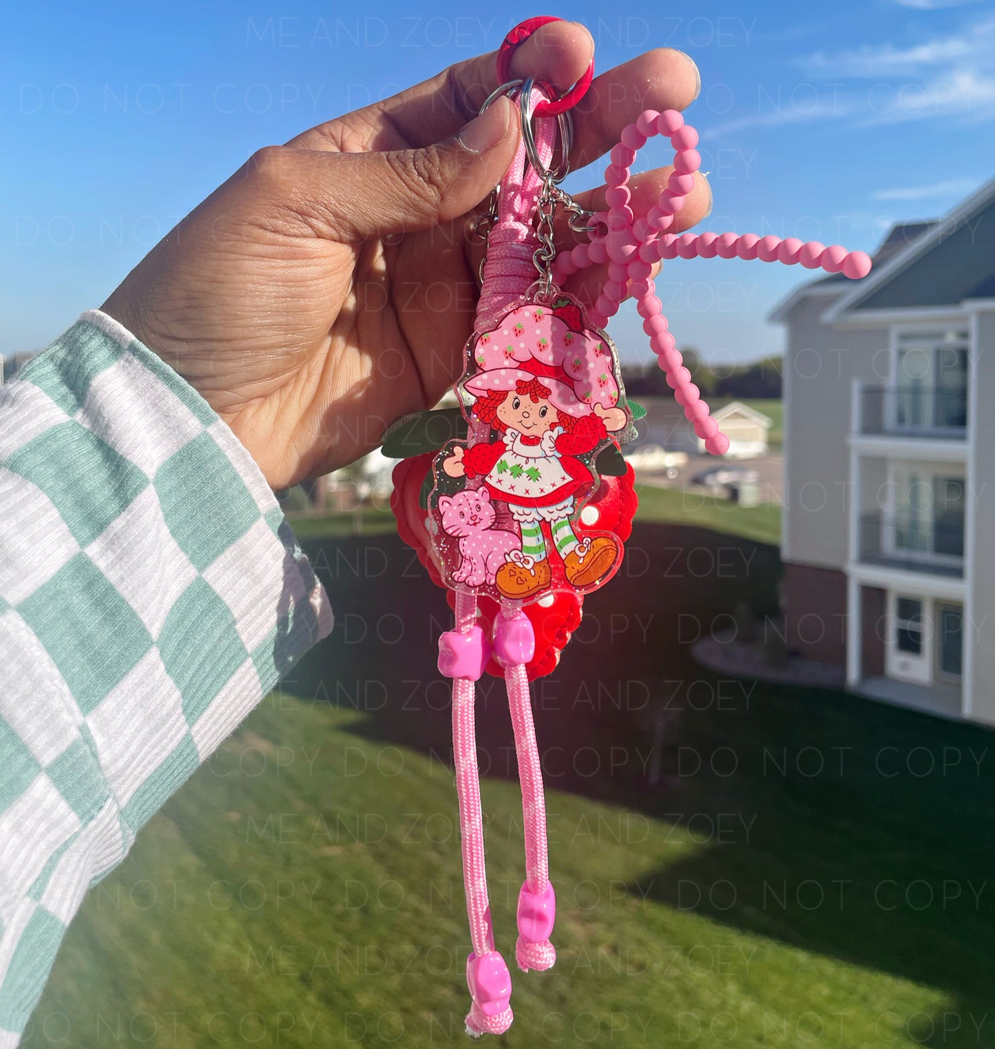Strawberry Retro Keychain