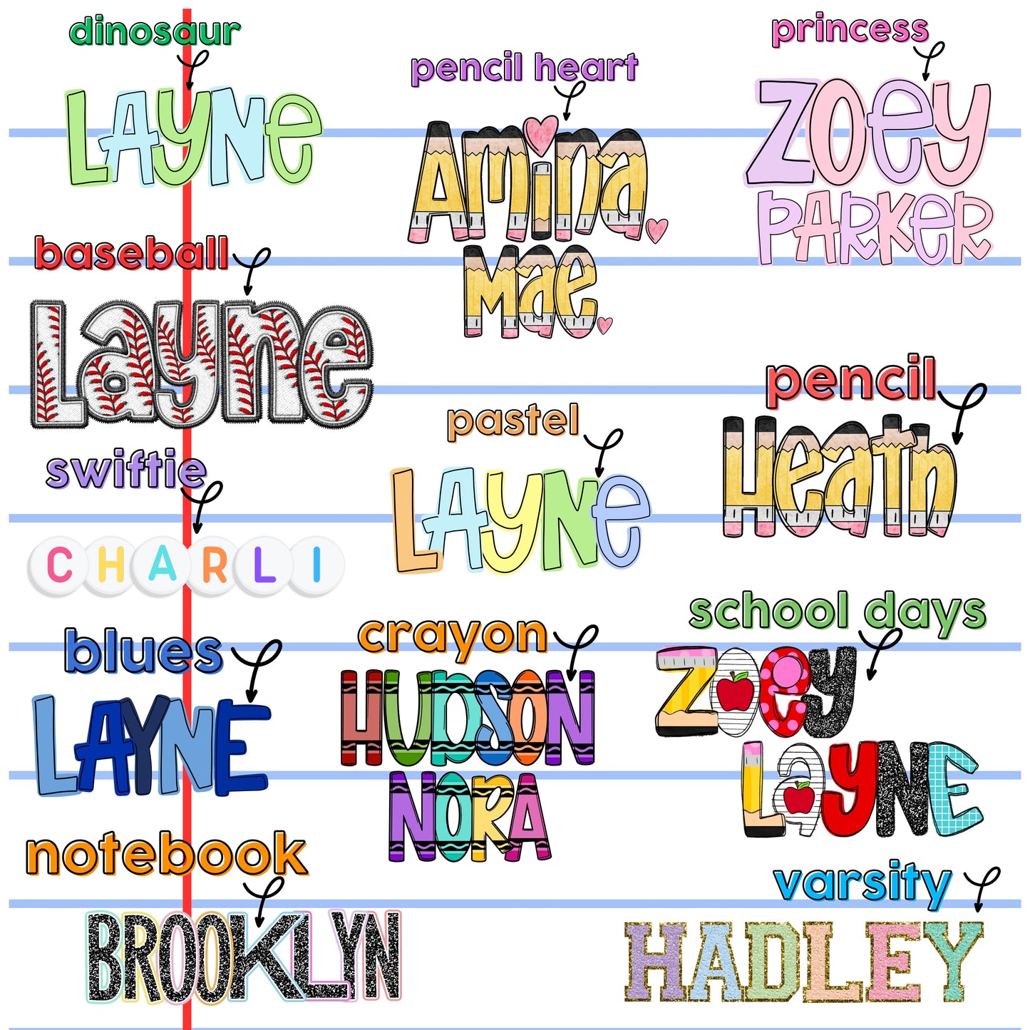 Personalized Pencil Pouch | Custom Name Zipper Bag | Back to School Supply Case | Small & Large Sizes - TAT 3 WEEKS
