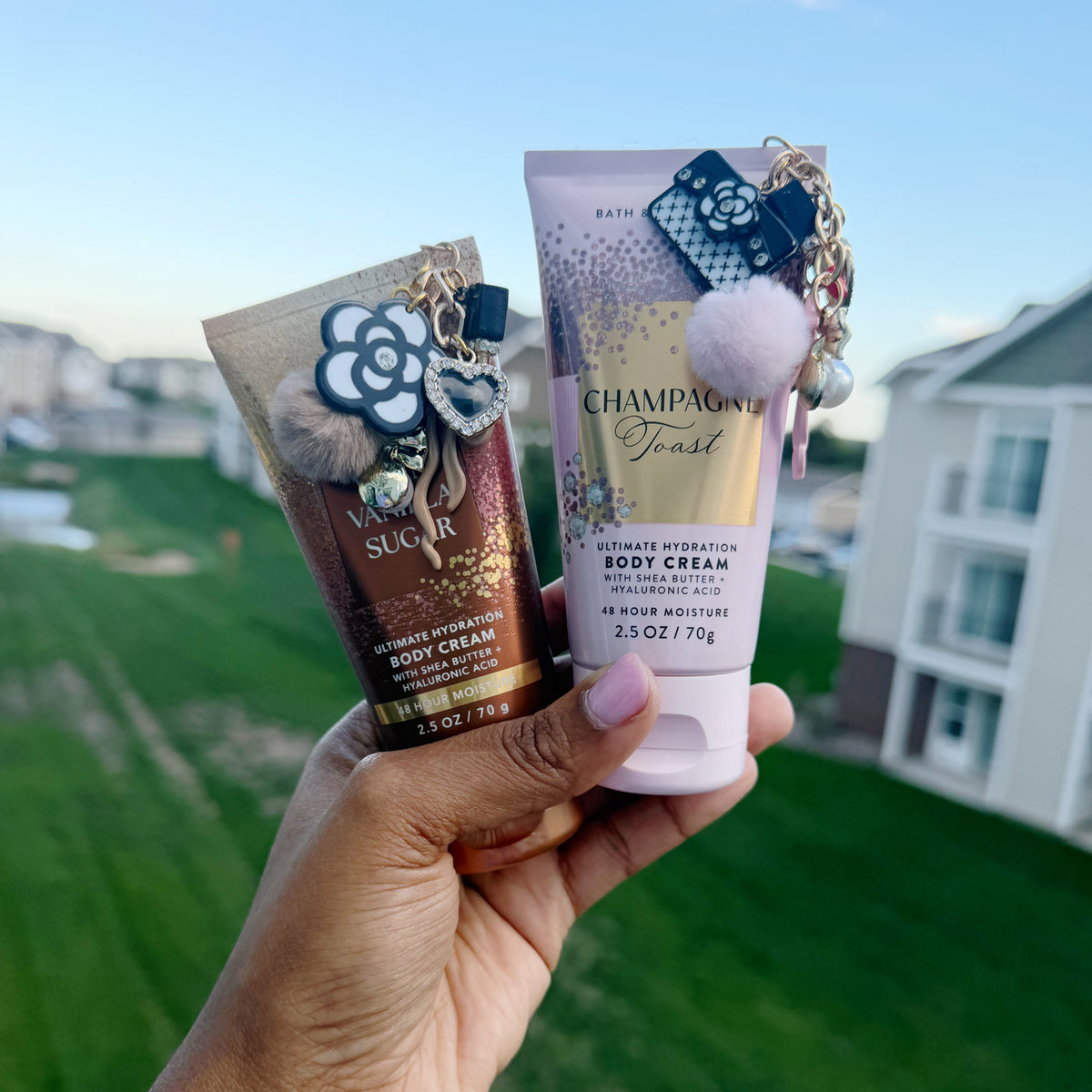 Travel Size Hand Cream with Charmed Keychain - MeAndZoey