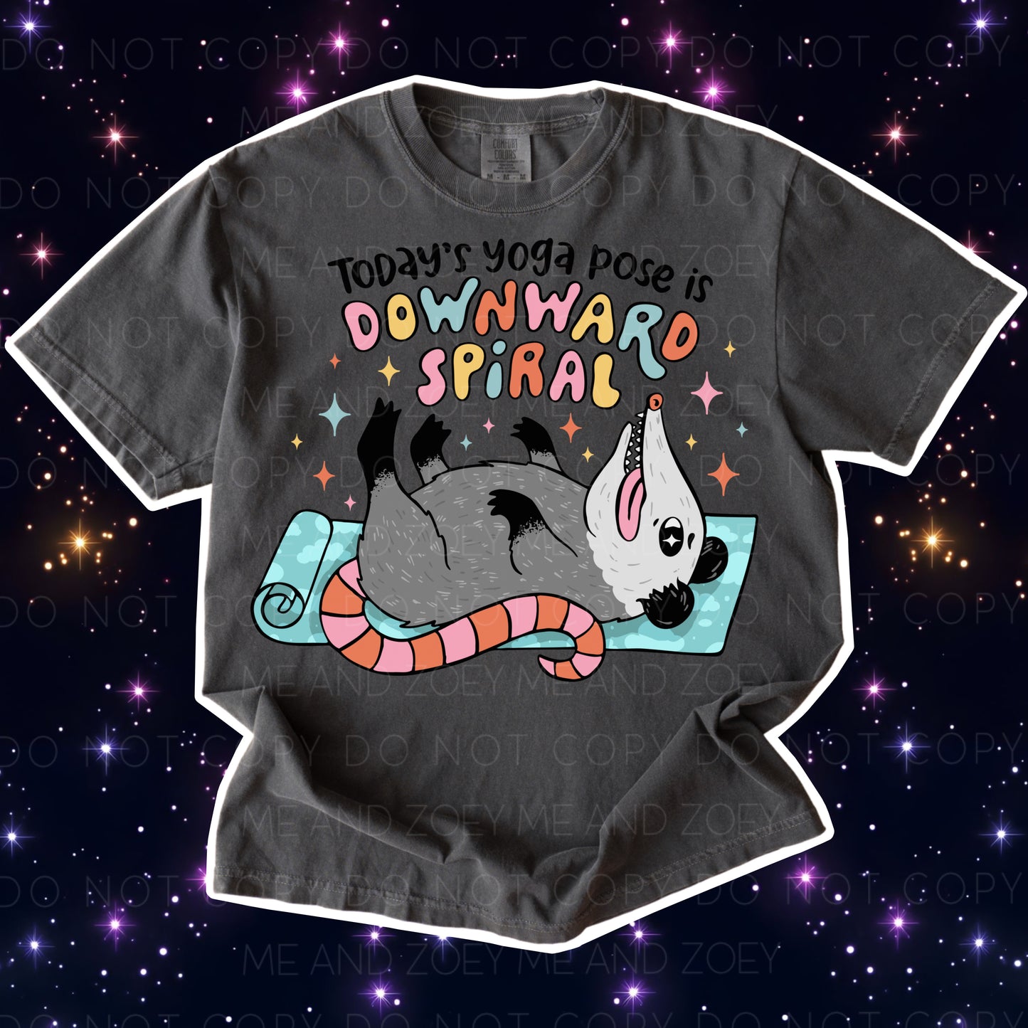Downward Spiral Possum Graphic Tee