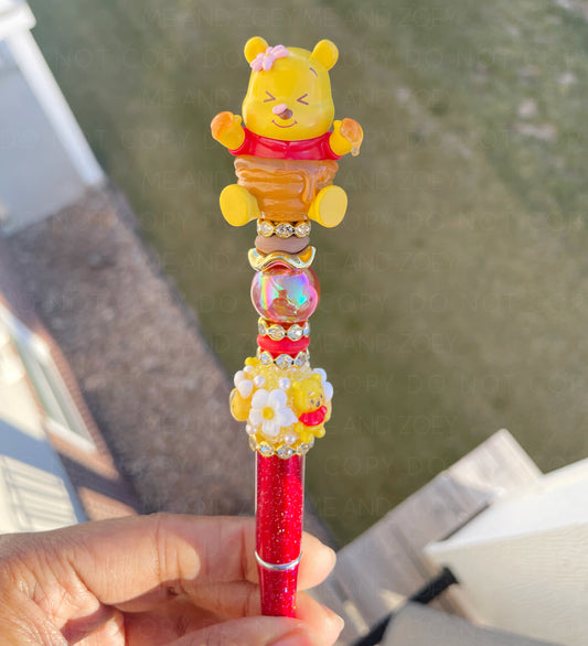 Honey Bear Beadable Pens (Includes 1 Refill)