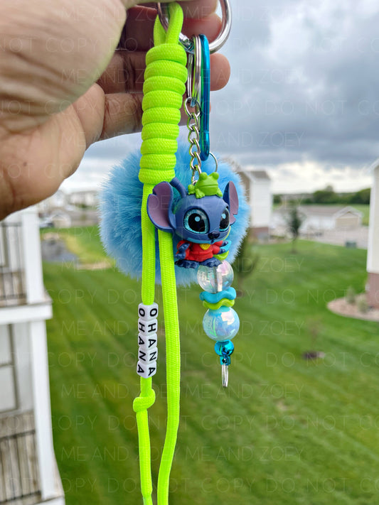 Blue Alien Keychain