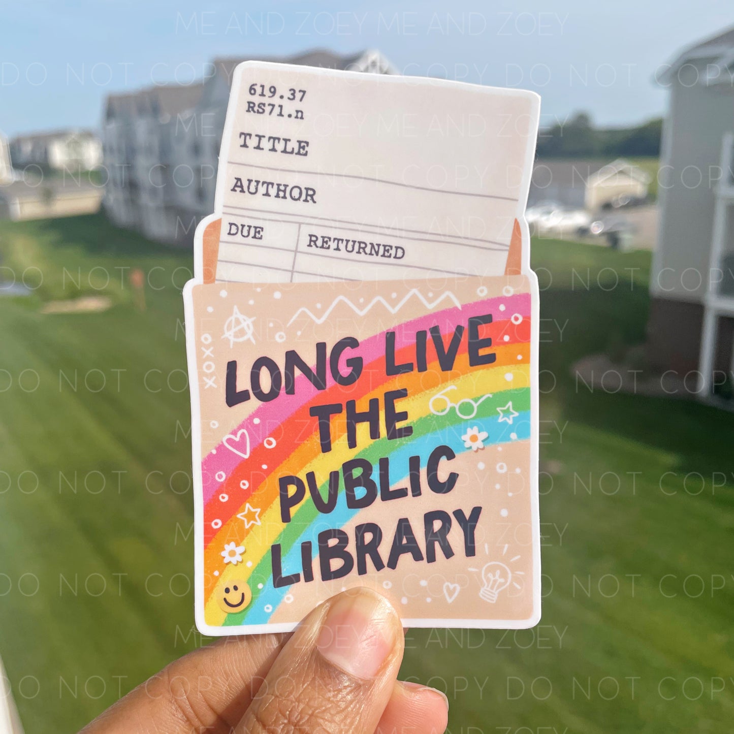 Long Live The Public Library | Premium Vinyl Sticker | Water-Resistant