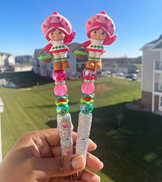 Strawberry Girl Beadable Pens (Includes 1 Refill)