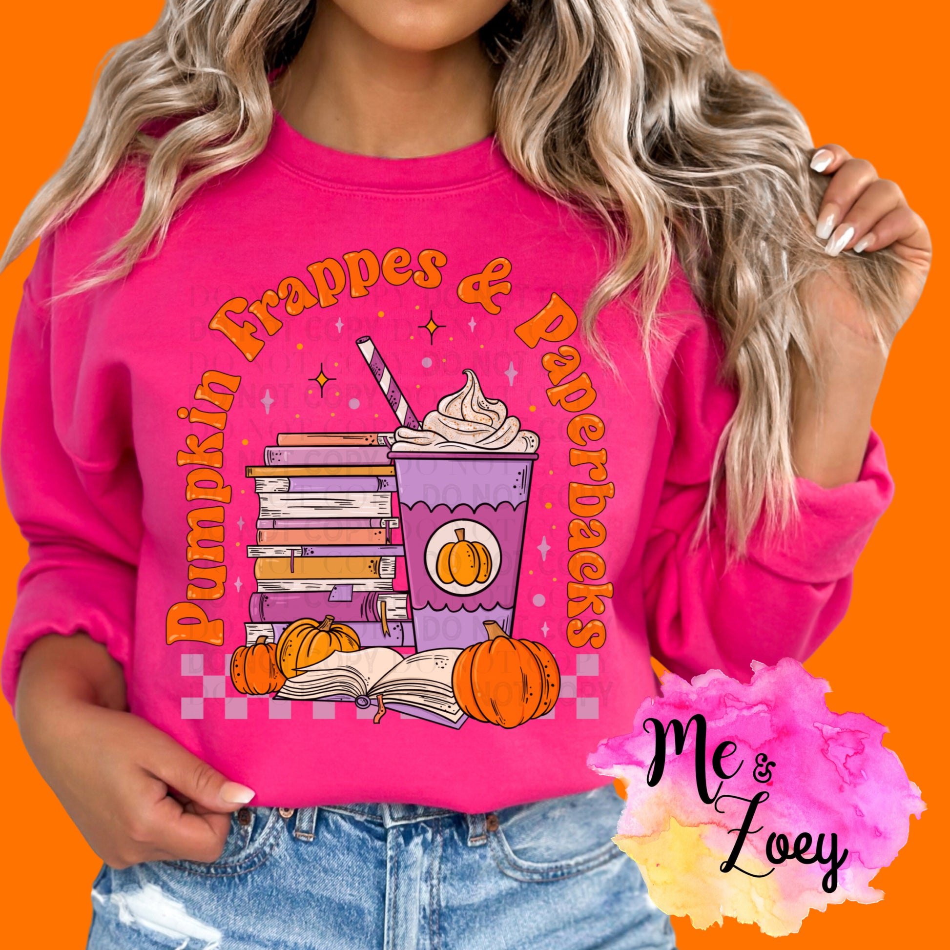 Pumpkin frapps & Paperbacks Graphic sweatshirt - MeAndZoey