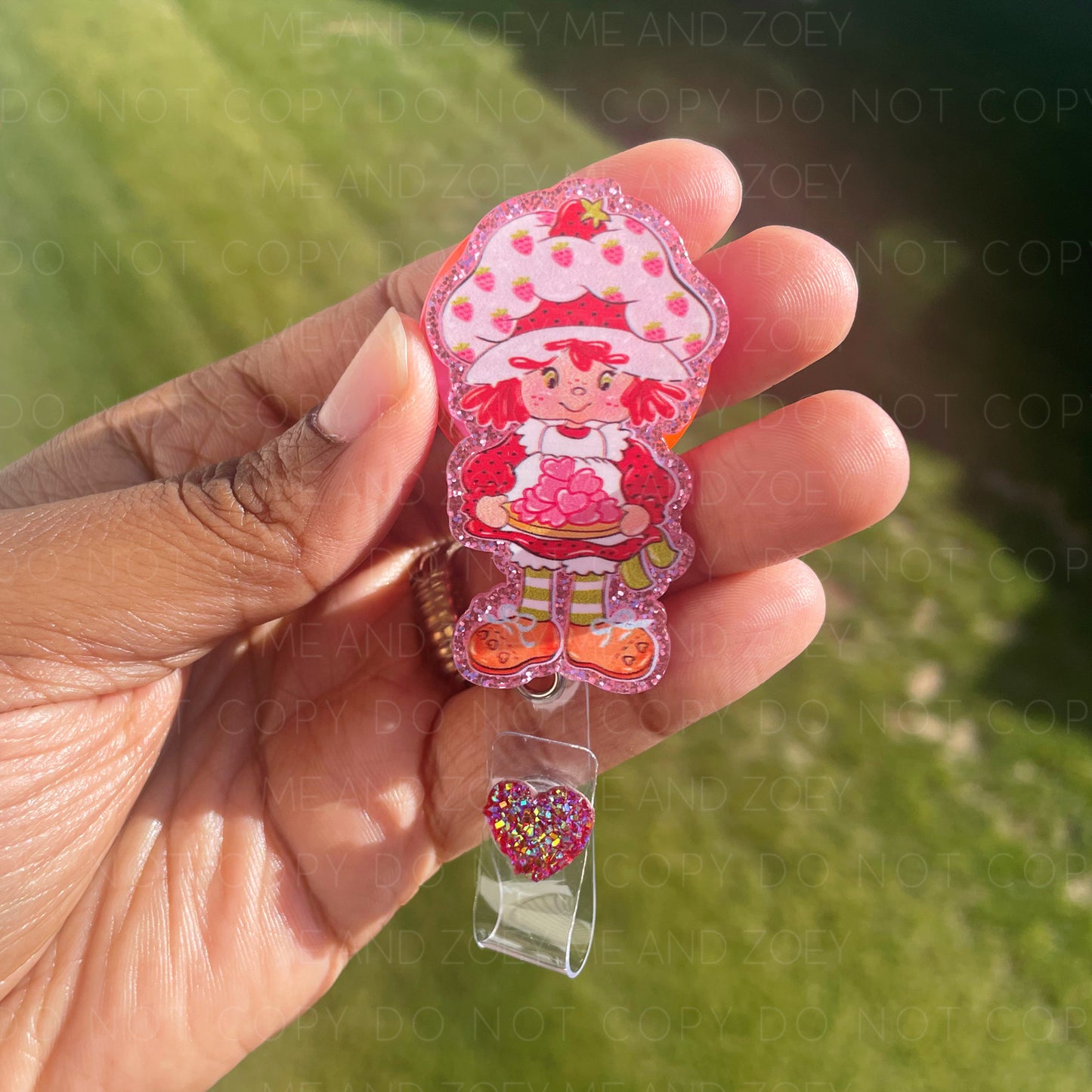 Strawberry Girl Badge Reels | Cute & Functional ID Holders