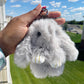Fluffy Bunny Keychain