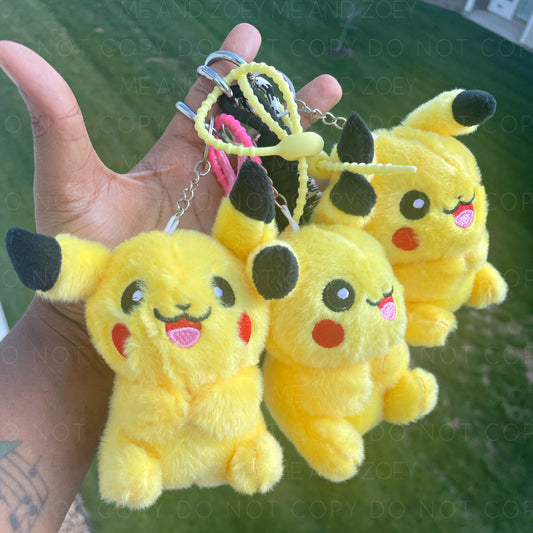 Electric Plush Keychain – Cute Mini Plush Buddy