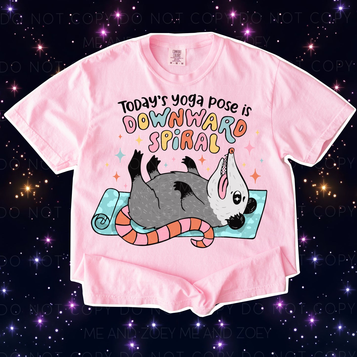 Downward Spiral Possum Graphic Tee