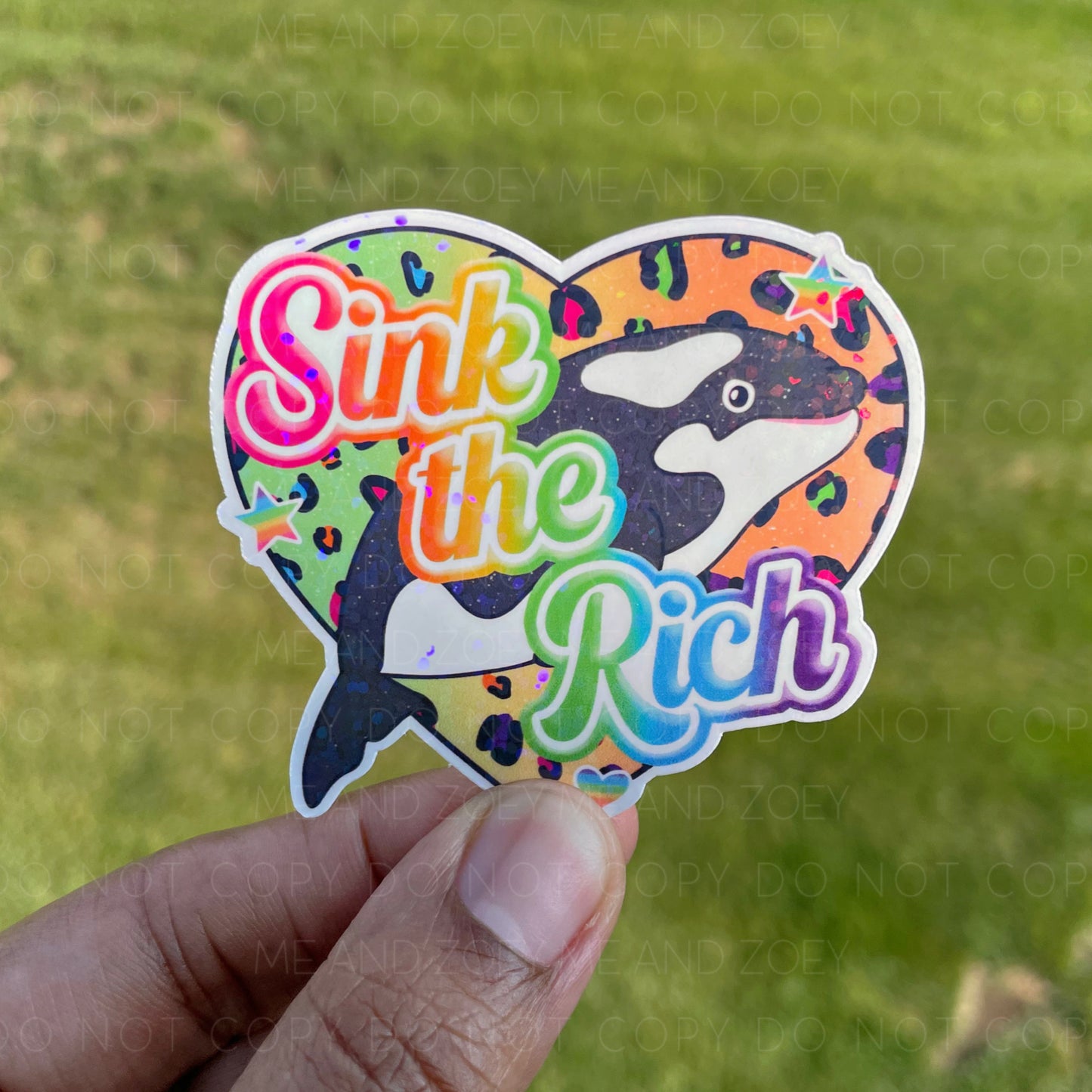 Sink The Rich | Premium Vinyl Sticker | Water-Resistant