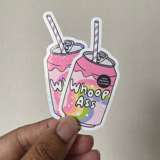 Whoop Ass | Premium Vinyl Sticker | Water-Resistant