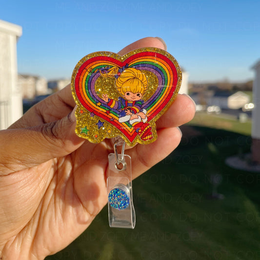 Rainbow Girl Badge Reels | Cute & Functional ID Holders