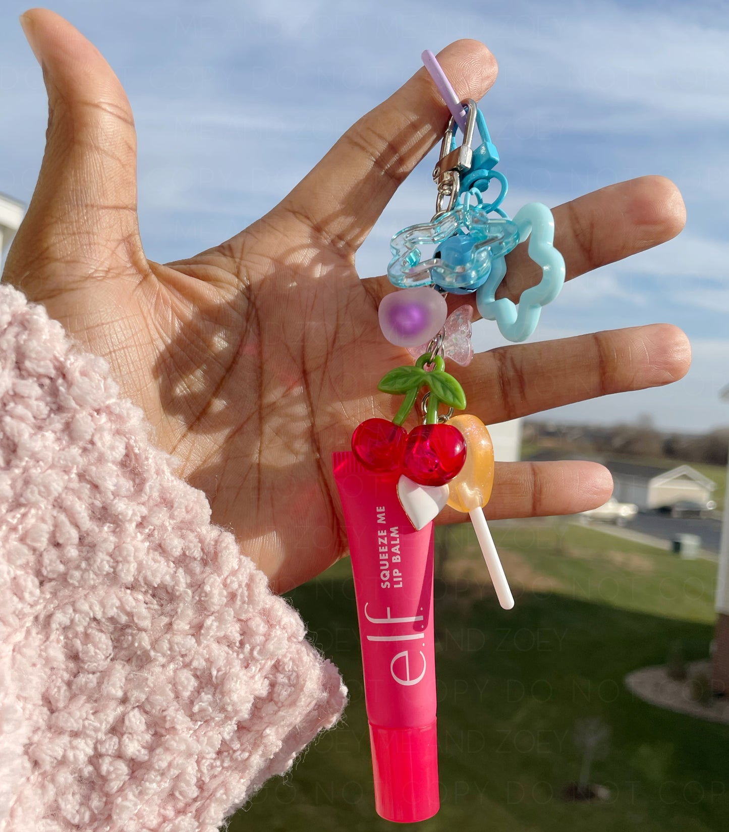 Mystery Junk Charm Lip Balm Keychain