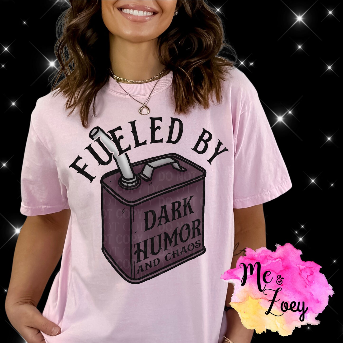 Fueled By dark Humor And Chaos Graphic Tee - MeAndZoey