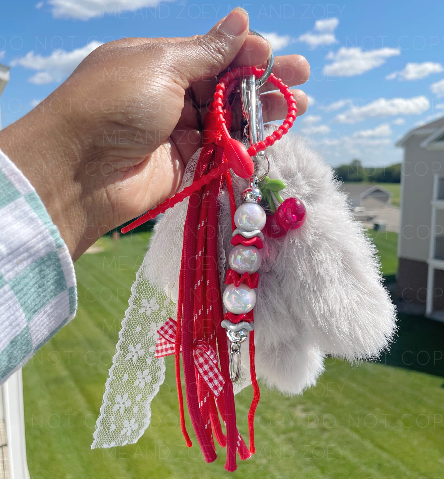 Fluffy Bunny Keychain
