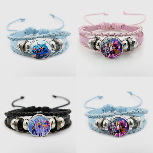 K-Pop Braided Leather Bracelet