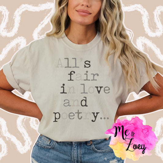 Love and Poetry Graphic Tee - MeAndZoey