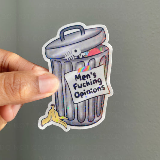 Men’s Opinions | Premium Vinyl Sticker | Water-Resistant