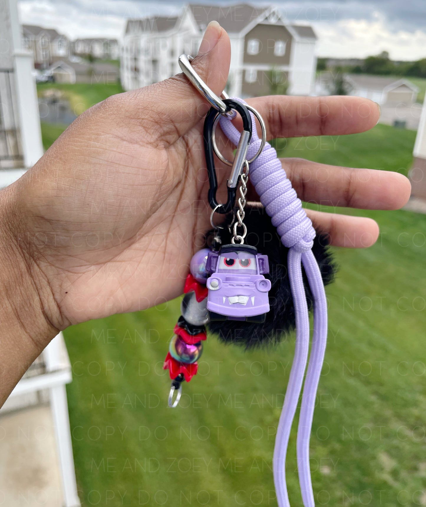 Red Racer & Tow Truck Keychains