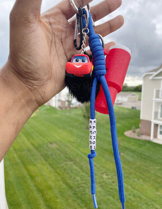Red Racer & Tow Truck Keychains