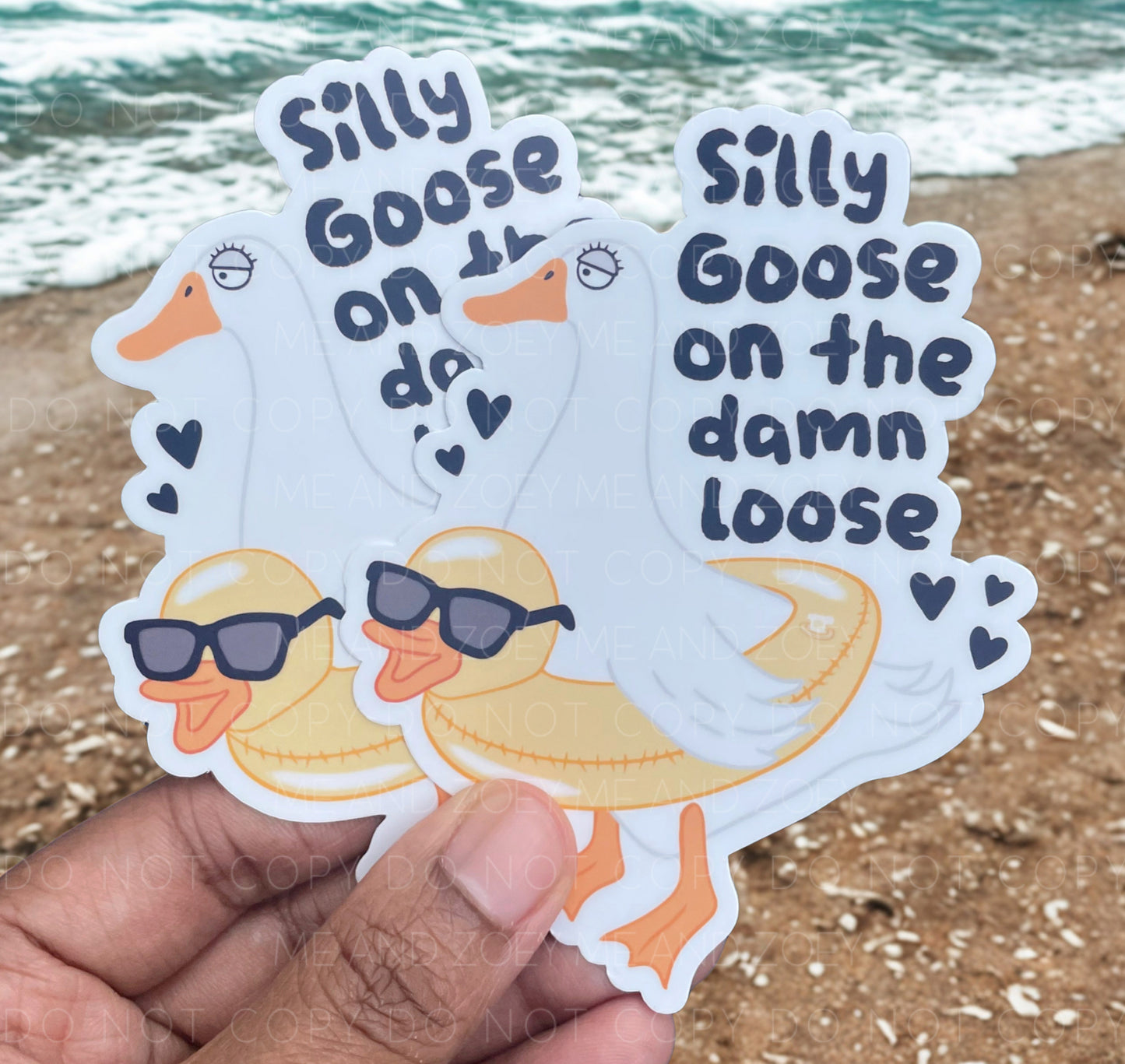 Silly Goose On The Damn Loose | Premium Vinyl Sticker | Water-Resistant