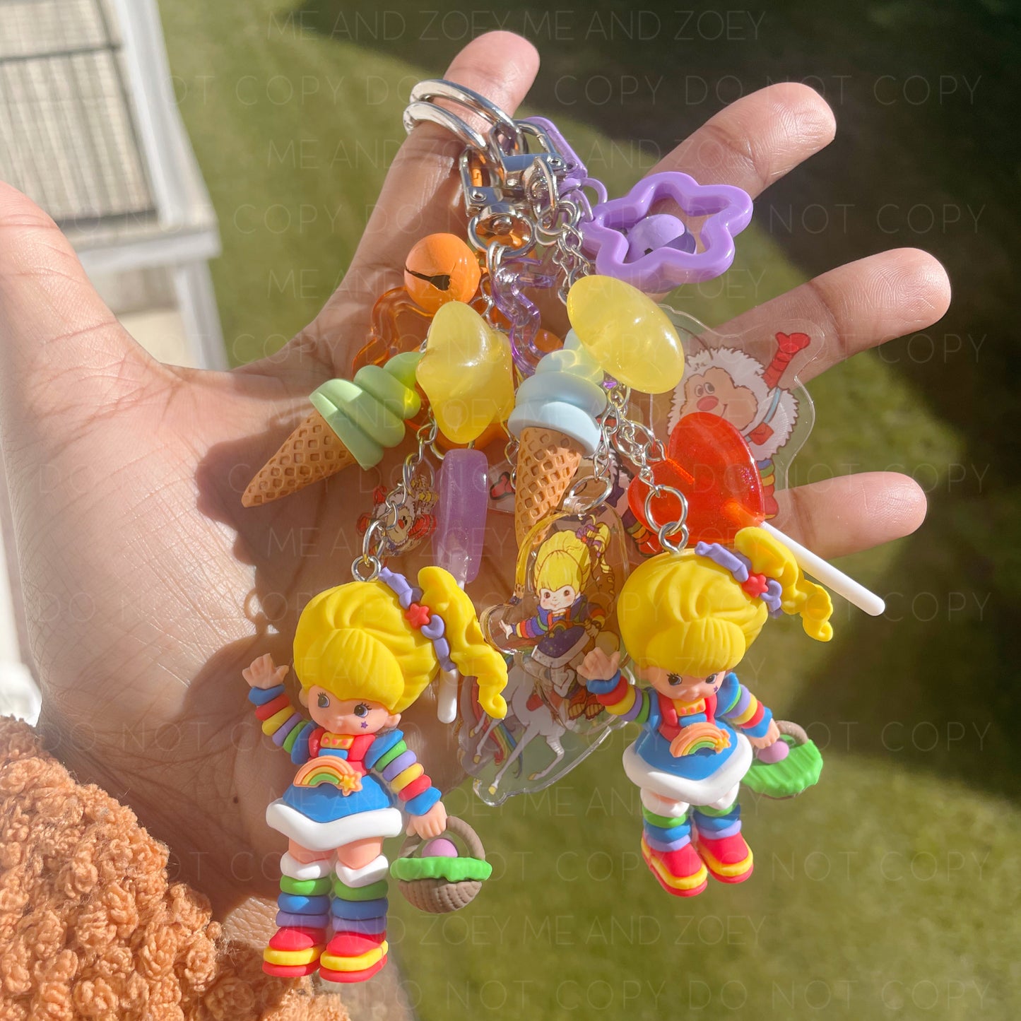 Rainbow Girl Keychain | Fun Keychain Accessories - MeAndZoey