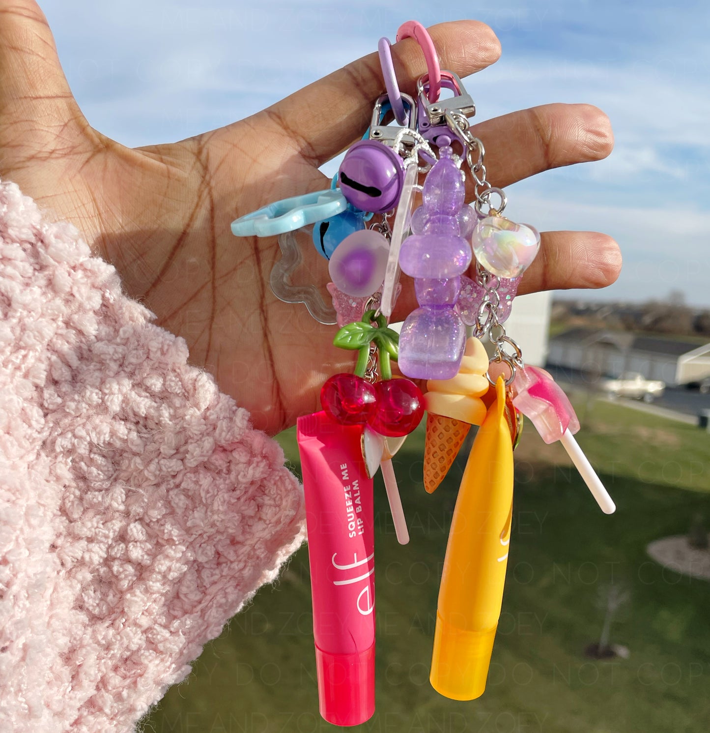 Mystery Junk Charm Lip Balm Keychain