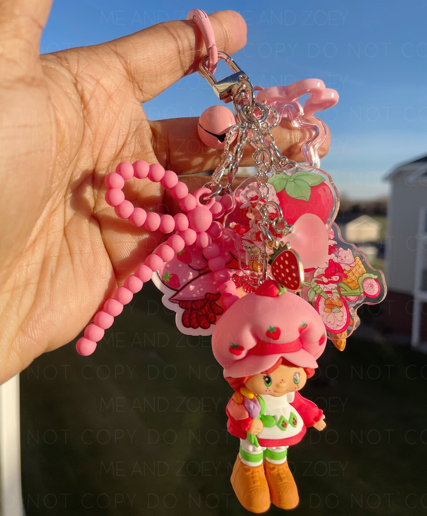 Strawberry Girl Keychain | Fun Keychain Accessories