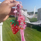 Strawberry Retro Keychain