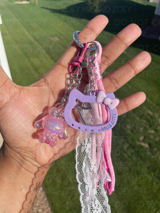 Kawaii Puppy & Kitty Keychain – Cute Charm Accessory