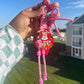 Strawberry Retro Keychain