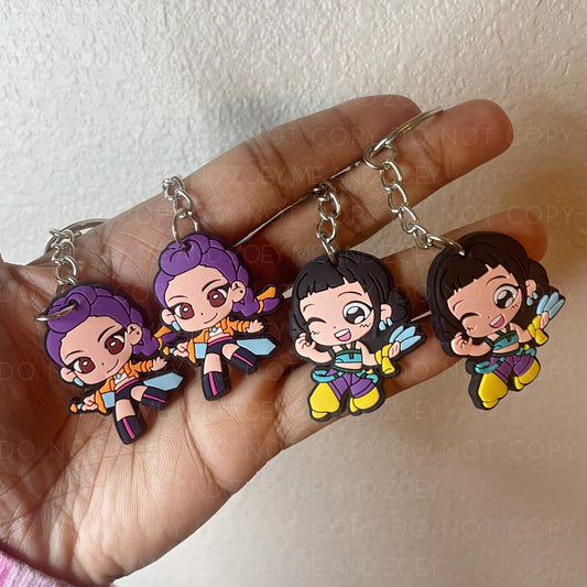 HUNTRA GIRLS Keychain | Rubber Fun Keychain Accessories