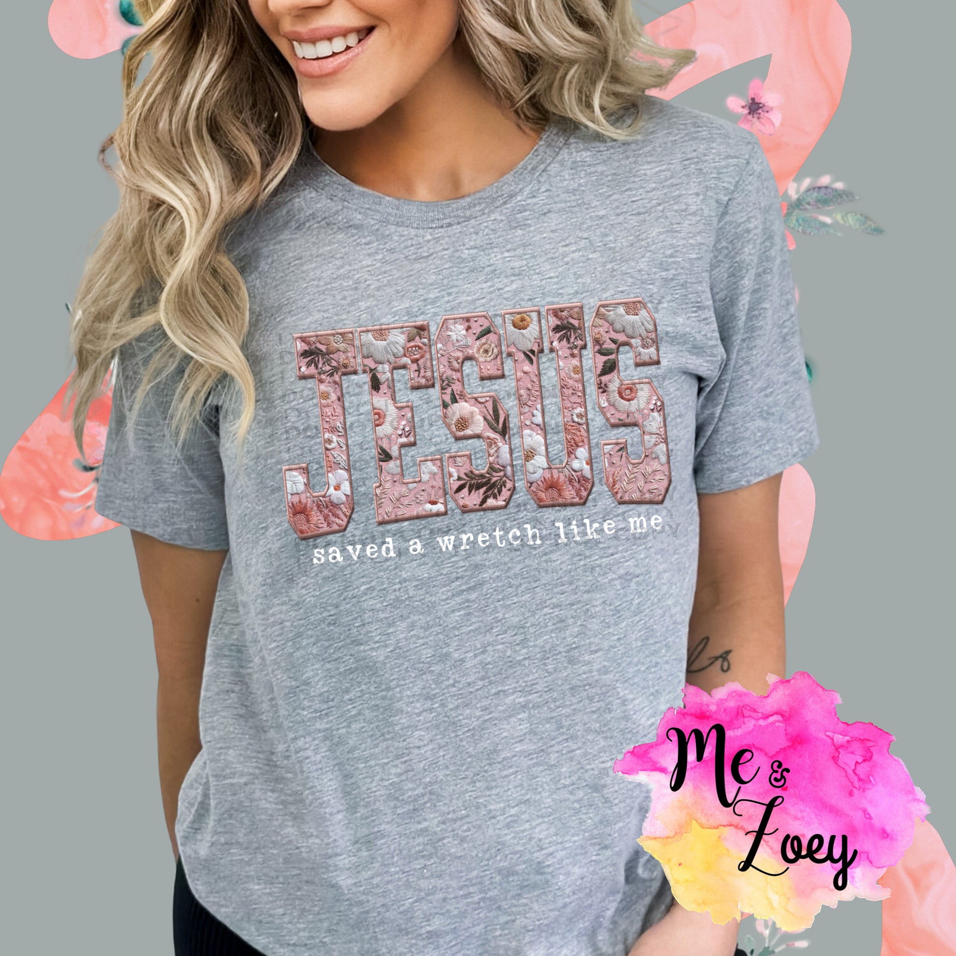 Jesus Saved A Wretch Like Me Graphic tee - MeAndZoey
