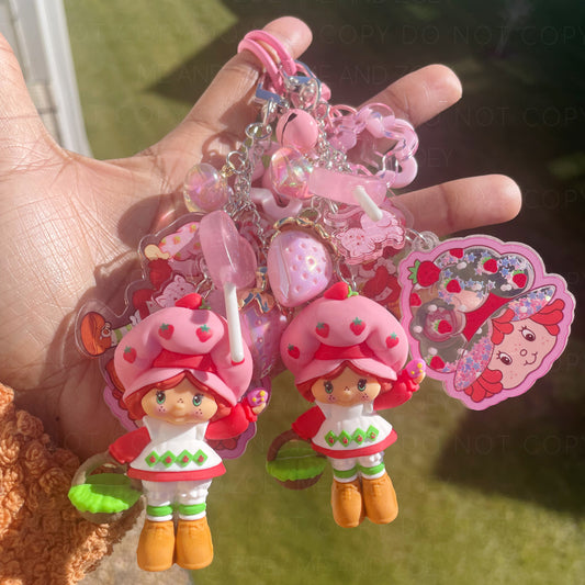 Strawberry Girl Keychain | Fun Keychain Accessories
