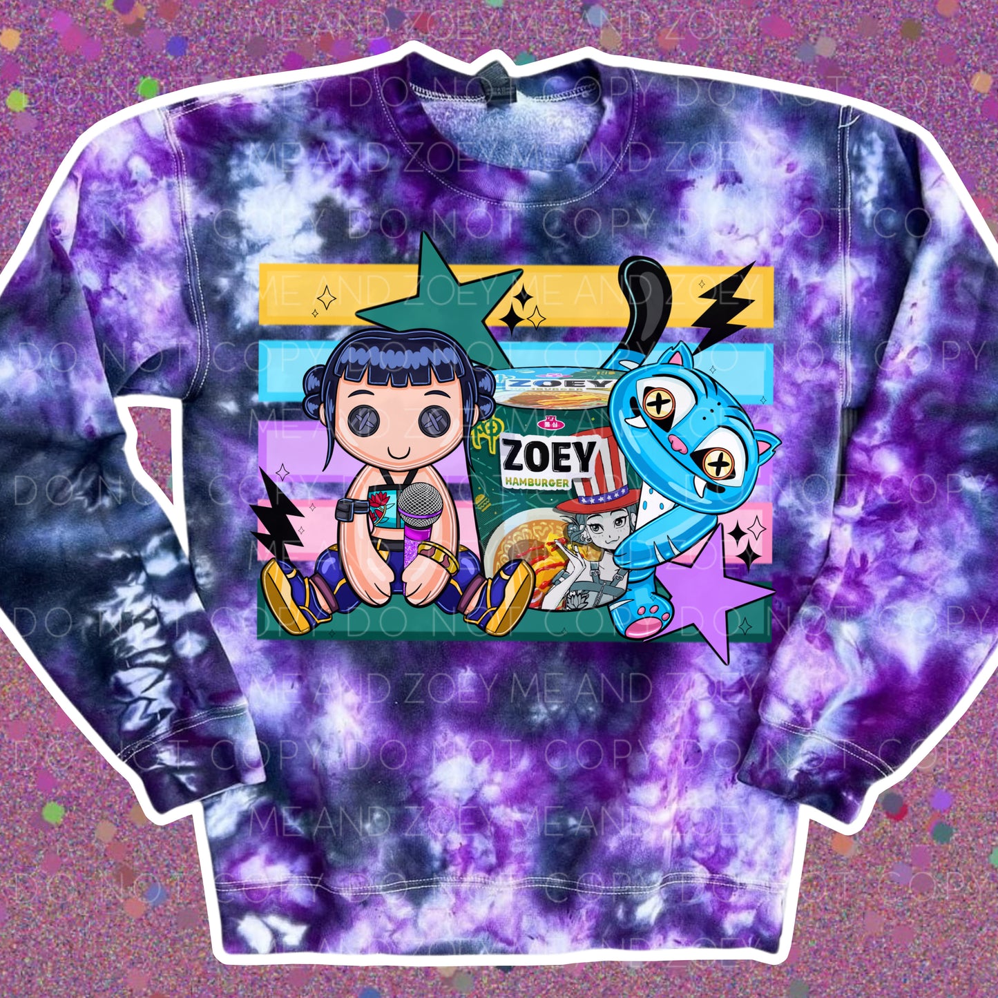 Hunter!x Graphic Tye Dye Sweatshirt