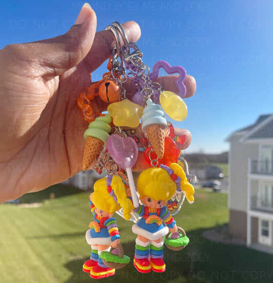 Rainbow Girl Keychain | Fun Keychain Accessories