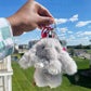 Fluffy Bunny Keychain