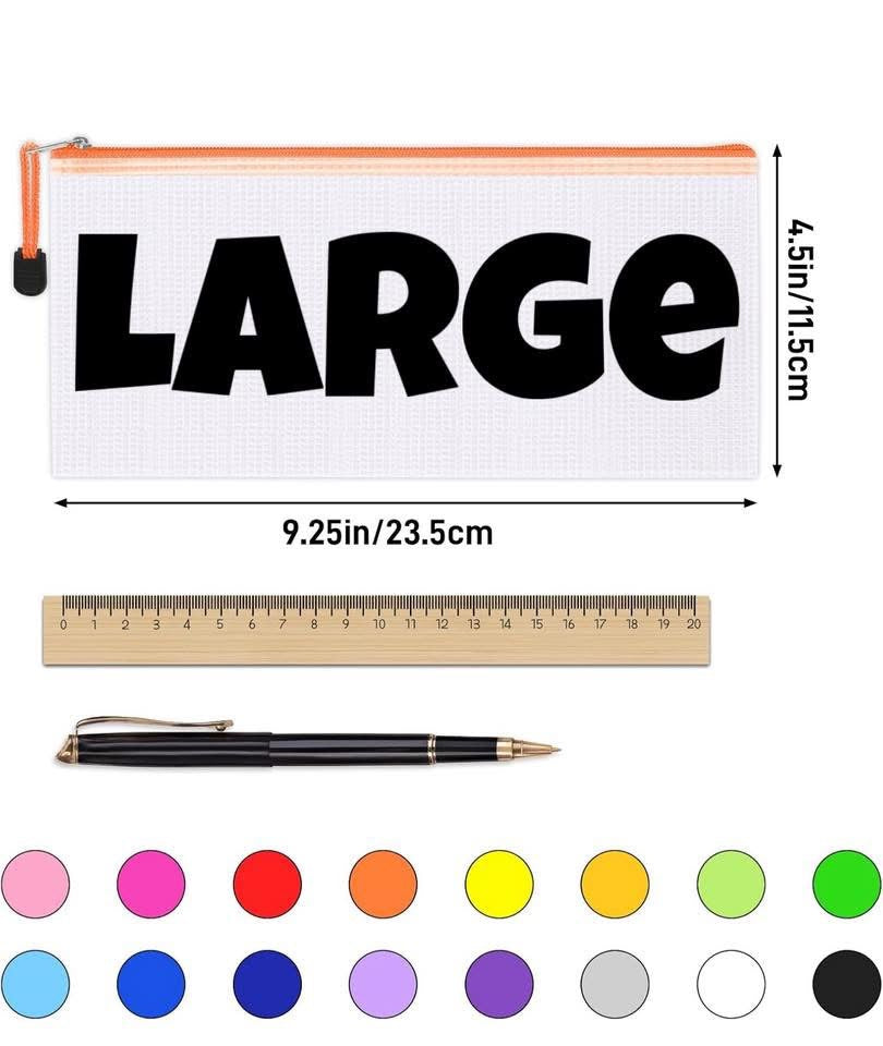 Personalized Pencil Pouch | Custom Name Zipper Bag | Back to School Supply Case | Small & Large Sizes - TAT 3 WEEKS
