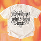 Jesus Worship While You Wait Graphic Tee | Christian Faith Shirt