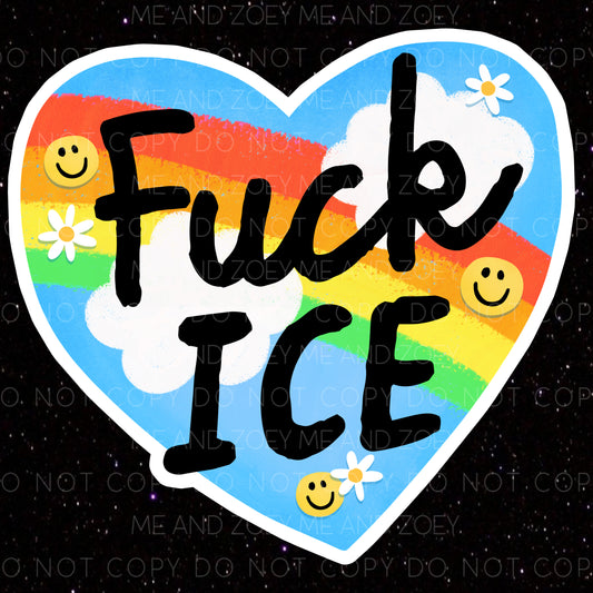 FUCK ICE | Premium Vinyl Sticker | Water-Resistant