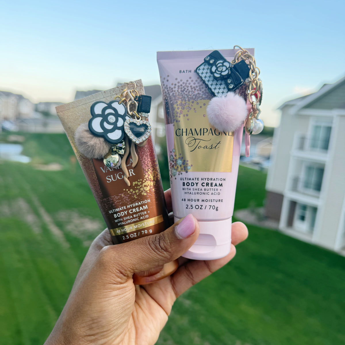 Travel Size Hand Cream with Charmed Keychain - MeAndZoey