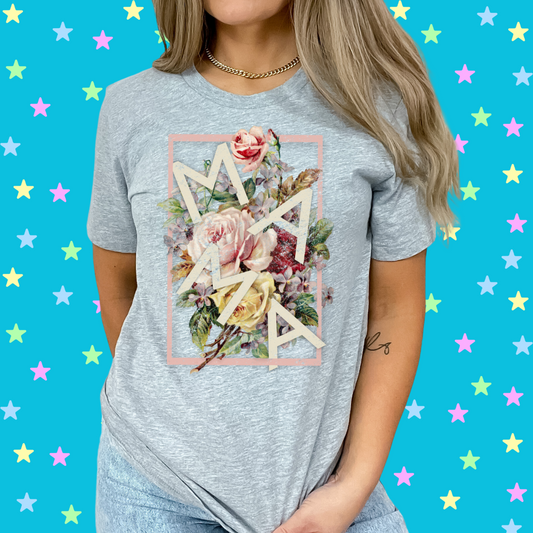 Floral Mama Grahic Tee - MeAndZoey